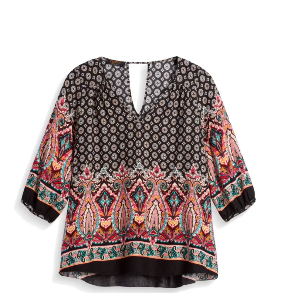 Large - Renee C -Loni Keyhole Back Top
